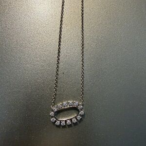 Kendra Scott Silver Necklace with Crystal Accents